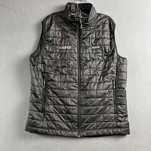 Patagonia Jacket Mens Large Black Nano Puffer Vest Insulated Coat Full Zip